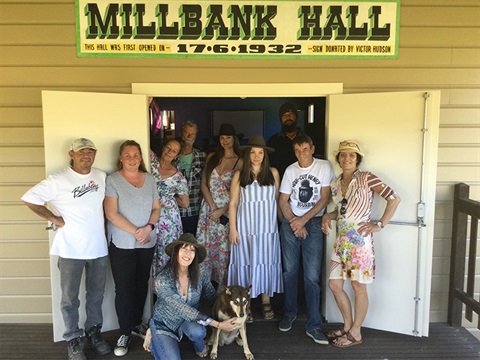 Millbank Hall Committee in front of their newly refurbished hall