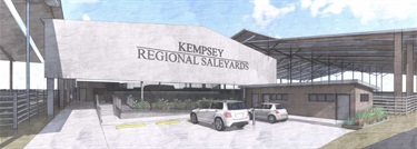 A render of the front entry of the Kempsey Saleyards