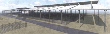 A render of the scale house of the Kempsey Saleyards