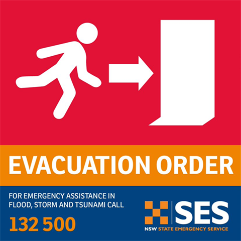 SES NSW Evacuation Order