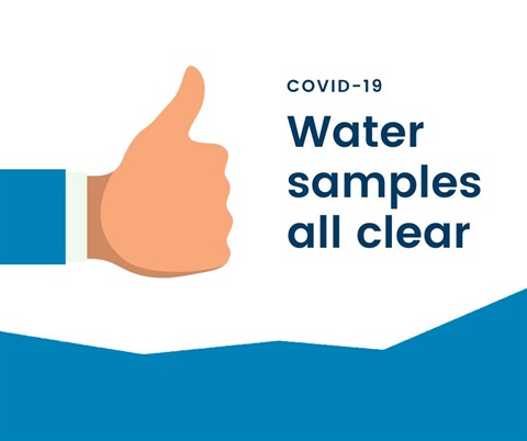 COVID water samples all clear graphic