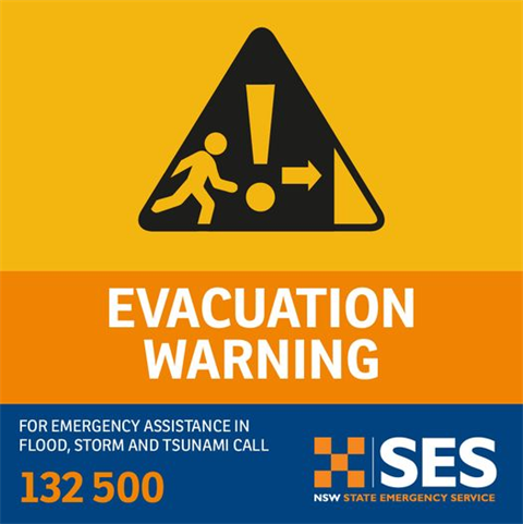 SES NSW Evacuation Warning