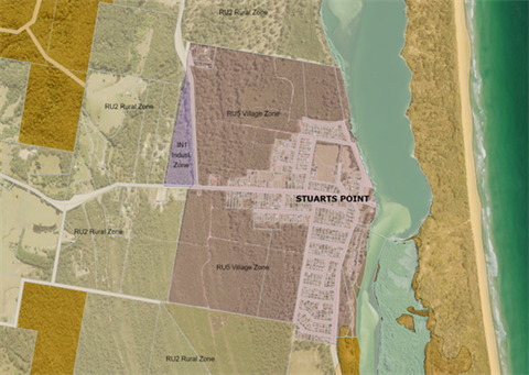 Stuarts Point zoning map